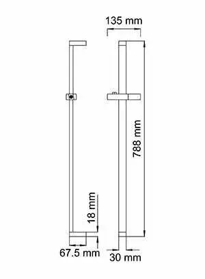 Штанга для душа WasserKRAFT A048