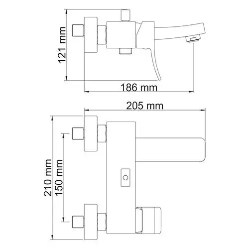 Смеситель для ванны WasserKRAFT Aller 1061WHITE с душем
