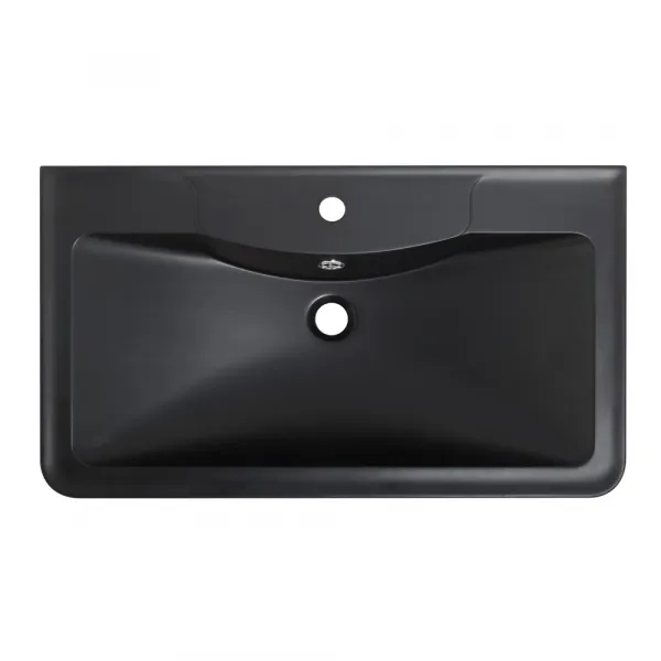 Раковина из искусственного камня BelBagno BB800/455-LV-ART-ALR-NERO, 80 см
