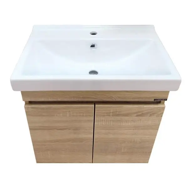 Подвесная тумба с раковиной Comforty Тромсе 60 дуб сонома 00004142217CF