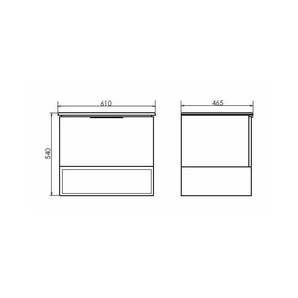 Подвесная тумба с раковиной Comforty Франкфурт 60 бетон светлый 00-00004332CF