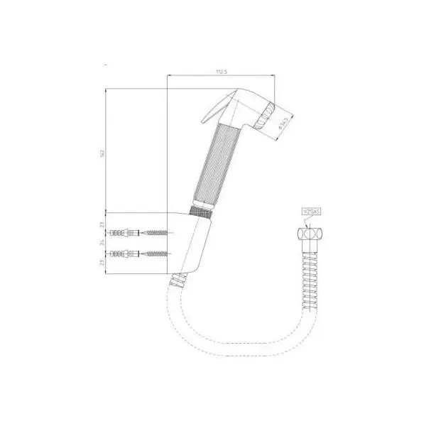 Гигиенический душ Bossini Nikita C04045B.030