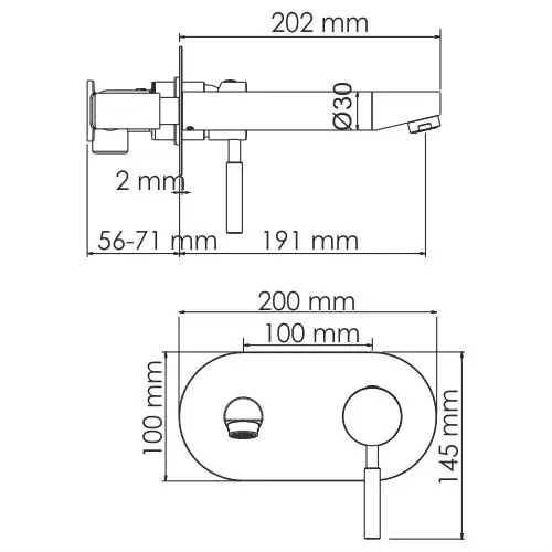 Встраиваемый смеситель для раковины WasserKRAFT Main 4130