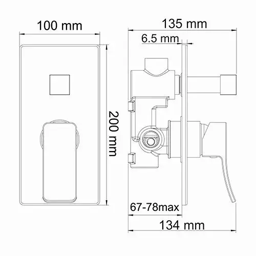 Встраиваемый смеситель для ванны и душа WasserKRAFT Aller 10641WHITE