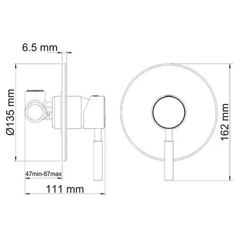 Встраиваемый смеситель для душа WasserKRAFT Wern 4251