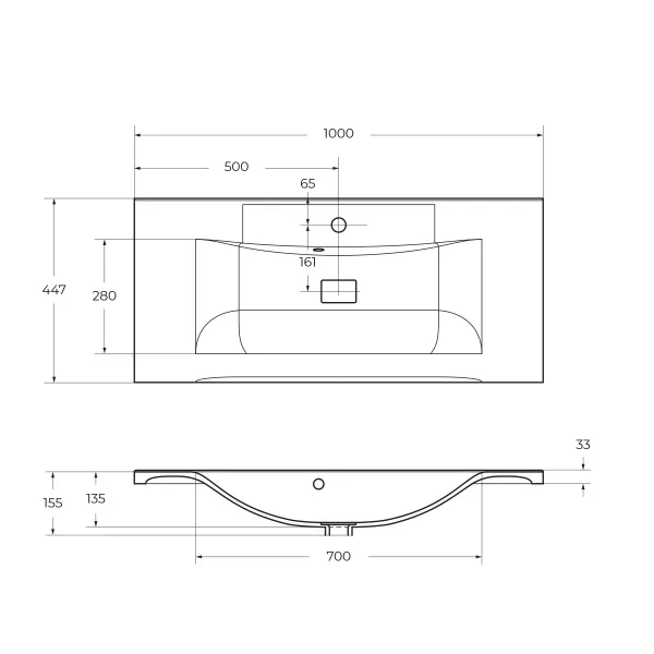 Раковина из литьевого мрамора BelBagno BB1000/445-LV-MR-PR, 90 см