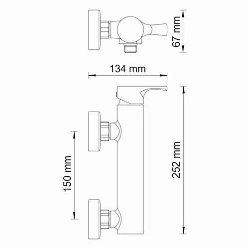 Смеситель для душа WasserKRAFT Berkel 4802 с душем
