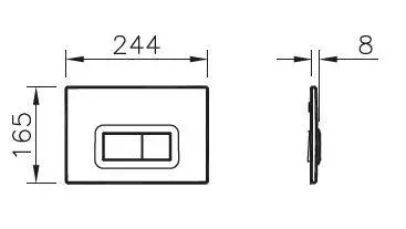 Система инсталляции для унитазов VITRA V12 762-5800-01 с кнопкой смыва 740-0680