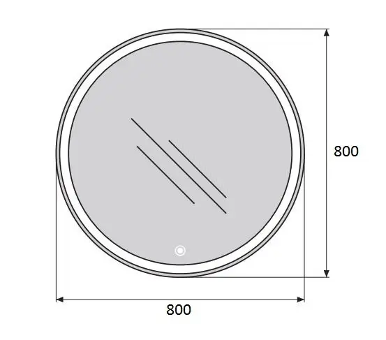 Зеркало BelBagno SPC-RNG-800-LED-TCH с встроенным светильником и сенсорным выключателем
