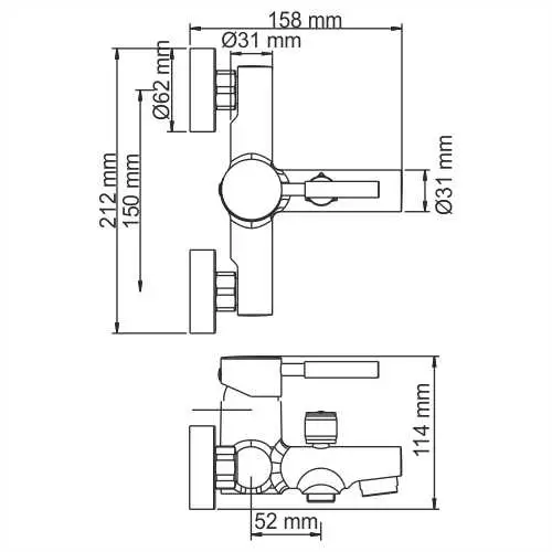Смеситель для ванны WasserKRAFT Main 4101 с душем