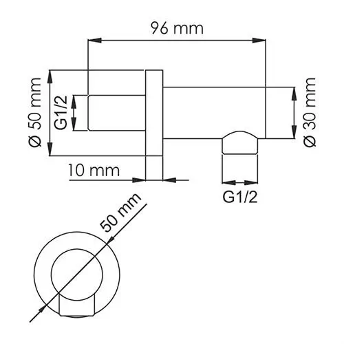 Шланговое подключение для душа WasserKRAFT A082