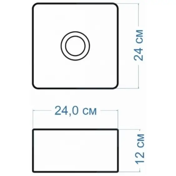 Накладная раковина Santerika SAN.SI.SQ.240, 24 см