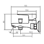 D4011000 Prime new cмеситель для ванны и  душа