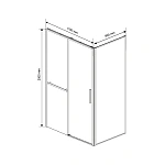 Душевой уголок Vincea Slim Soft VSR-1SS8011CLB, 1100*800, черный, стекло прозрачное