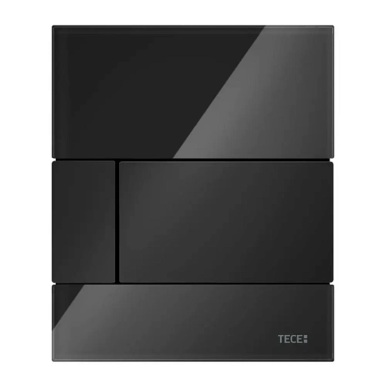 Стеклянная кнопка смыва Tece TECEsquare 9242809 черная