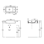 Подвесная раковина Simas Agile AG50 nero matt*1 50 см
