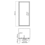 Душевая дверь WasserKRAFT Salm 90х200 см 27I04