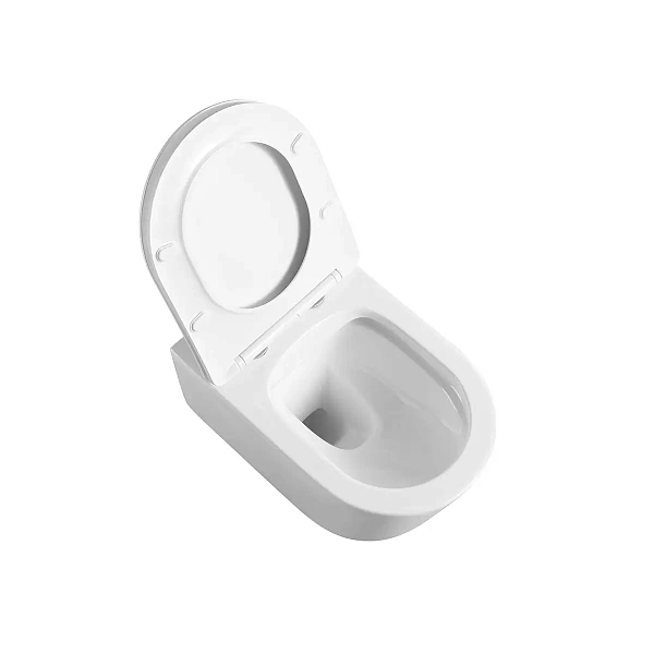 Унитаз подвесной Vincea Cute VT1-24 безободковый, цвет белый, ультратонкое soft-close сиденье