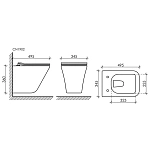 Унитаз подвесной Ceramica Nova Mono CN1902