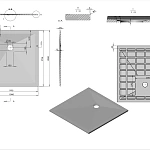Поддон для душа из искусственного камня Vincea VST-4SR1010W, 1000*1000*25, белый матовый