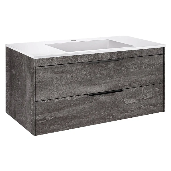 Тумба под раковину Vincea Chiara 2D 1000 подвесная, 2 выкатных ящика soft-close, G.Stone