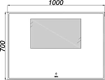 Зеркало Aqwella UM UM0210 с подсветкой, 100 см