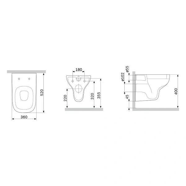 Унитаз подвесной AM.PM X-Joy S FlashClean C85A1700MBSC безободковый