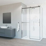 Душевой уголок Vincea Como Soft VSR-1CS8011CL, 1100*800, хром, стекло прозрачное