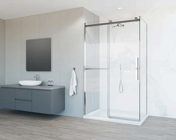 Душевой уголок Vincea Como Soft VSR-1CS8011CL, 1100*800, хром, стекло прозрачное