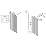 Душевая перегородка Vincea Walk-In VSW-1HP800FLB, 800*2000, черный матовый, стекло рифленое