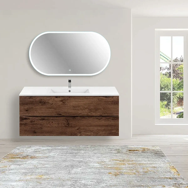 Тумба под керамическую раковину Mia 1200 подвесная, 2 выкатных ящика soft close, R.Wood