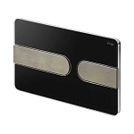 Кнопка смыва Viega Prevista Visign for Style 23, 773182 рамка черный матовый, клавиши хром матовый