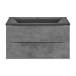 Тумба под раковину Vincea Mia 900 подвесная, 2 выкатных ящика soft close, Beton