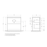 Тумба под раковину напольная BelBagno ALBANO-800-2C-PIA-PS, 80 см