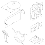 Встраиваемый душевой комплект для ванны и душа AM.PM X-Joy FB85A10000