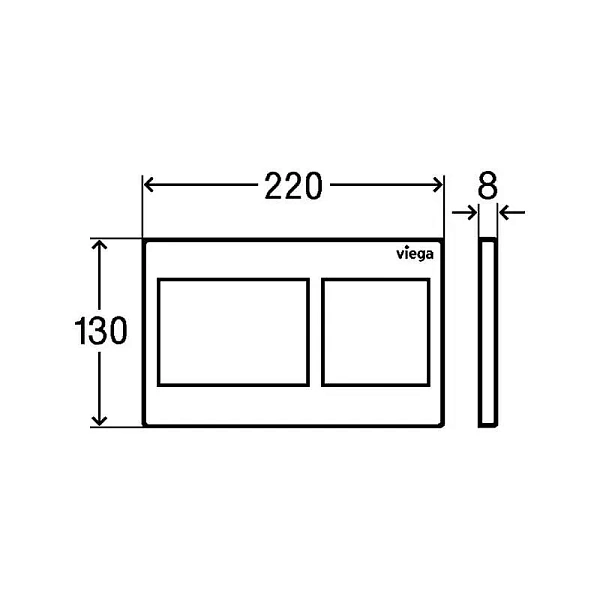 Кнопка смыва Viega Prevista Visign for Style 21, 773243 матовый хром