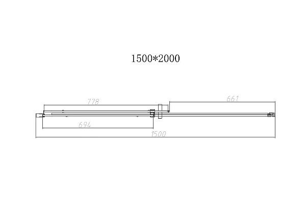 Душевая дверь Vincea Dice VDS-4D150CL, 1500, хром, стекло прозрачное