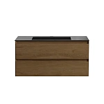 Тумба под раковину Vincea Luka 1000 подвесная, 2 выкатных ящика soft-close, T.Oak