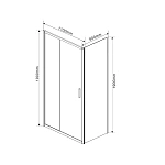 Душевой уголок Vincea Garda VSR-1G8011CH, 1100*800, хром, стекло шиншилла