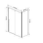 Душевой уголок Vincea Lugano VSR-1L9012CL-1, 1200*900, хром, стекло прозрачное