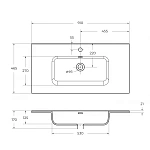 Керамическая раковина BelBagno BB900ETL, 91 см