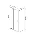Душевой уголок Vincea Garda VSR-1G1015CL, 1500*1000, хром, стекло прозрачное