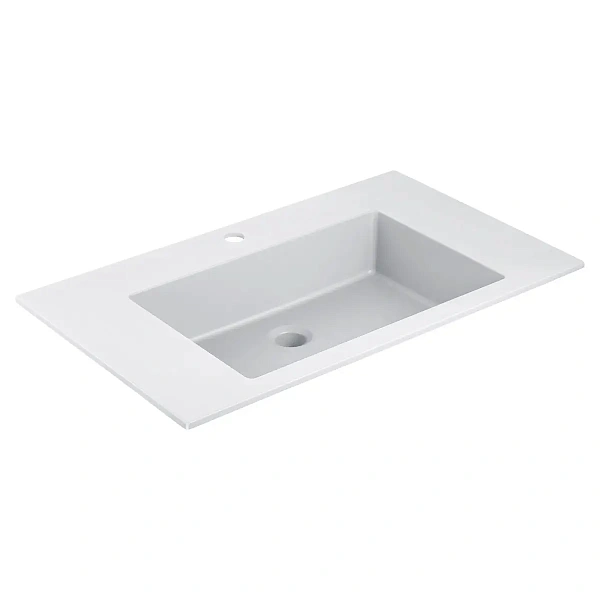 Раковина Vincea VCB-13800W из искусственного камня, цвет белый