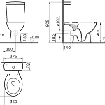 Унитаз-компакт Norm Nord 9845B099-7201 с микролифтом