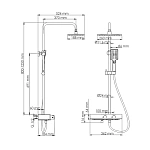 Душевая система с термостатом WasserKRAFT Thermo A11401