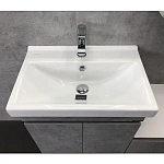 Подвесная тумба с раковиной Comforty Осло 60 бетон светлый 00-00000835CF
