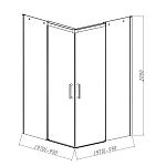 Душевой уголок Vincea Dice VSS-4D100CL, 1000*1000, хром, стекло прозрачное