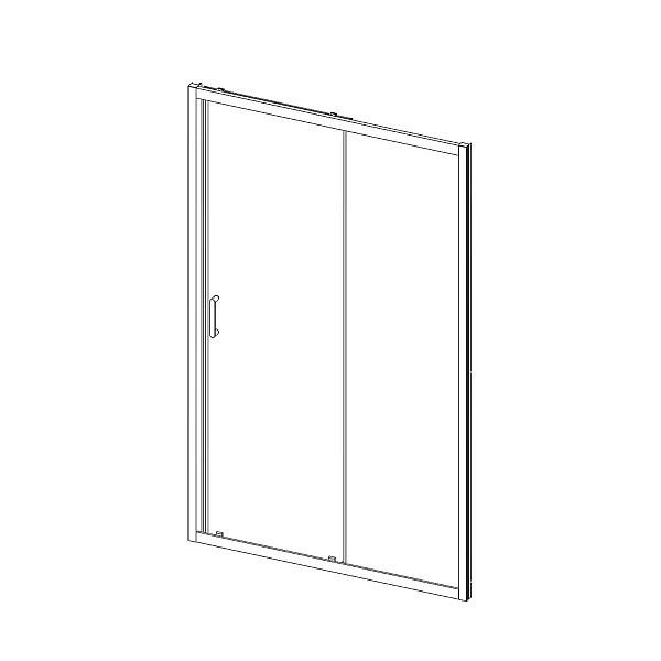 Душевая дверь Vincea Alpha VDS-3AL110CLB, 1100, черный, стекло прозрачное
