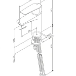 F90A02122 Gem, смеситель для умывальника излива 99 мм, черный, шт.