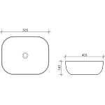 Накладная раковина Ceramica Nova Element CN6008, 50.5 см